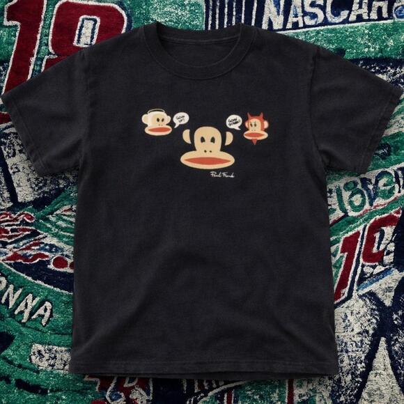 Other - Y2K Cute Monkey Graphic Tee Black Unisex T Shirt